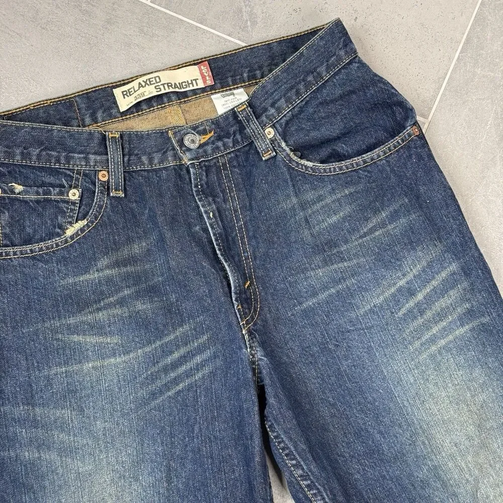 Vintage Levi's 559 Men's 30x30 Y2K Dark Indigo Relaxed Straight Jeans 2005